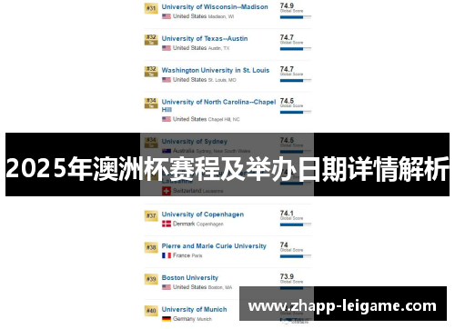 2025年澳洲杯赛程及举办日期详情解析 2025年澳洲杯赛程及举办日期详情解析